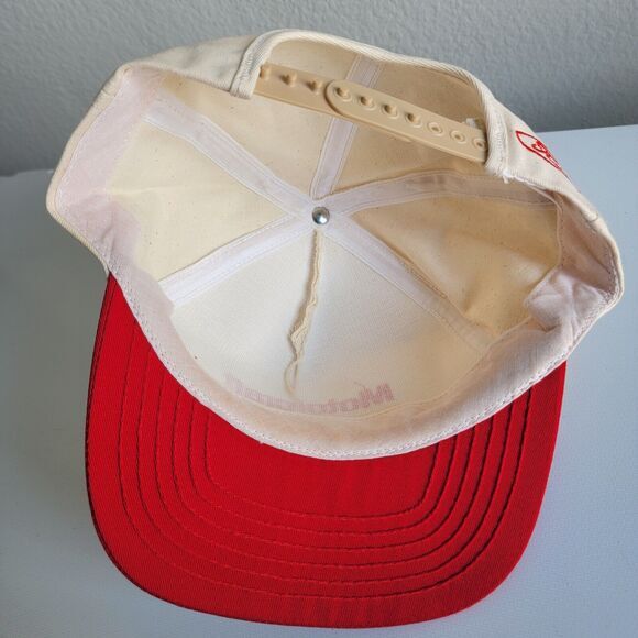 Vintage Ford Motorcraft Snapback‎ Hat Cap Red Cream Two Tone Made in USA - Picture 9 of 12